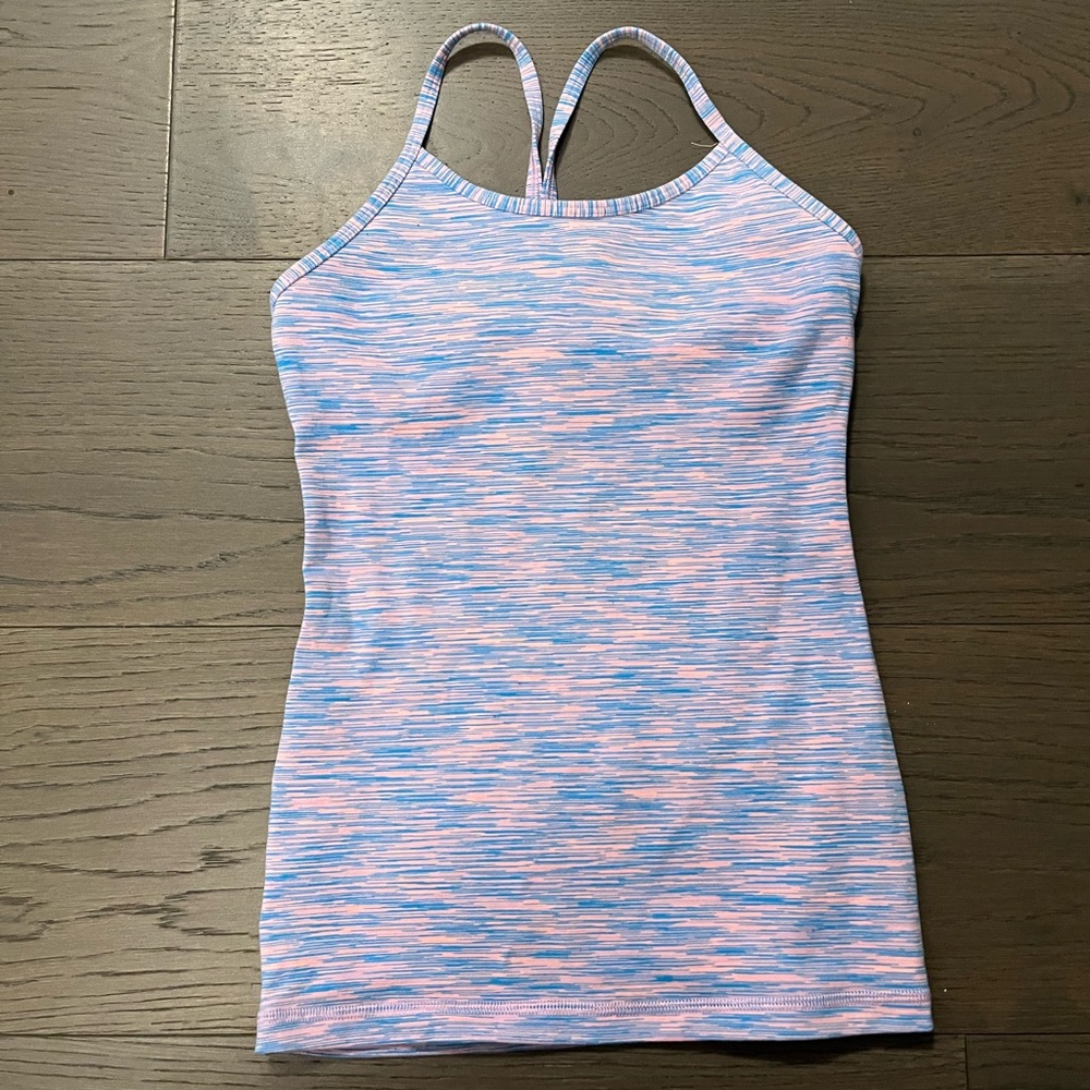 Ivivva by Lululemon pink/blue power y tank top sz 8 new